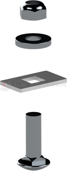 Fixing kit for lateral aluminium bar