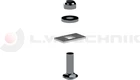 Fixing kit for lateral aluminium bar