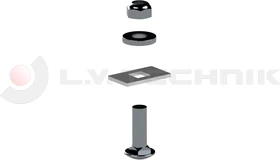 Fixing kit for lateral aluminium bar