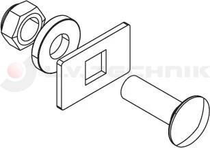 Fixing kit for lateral aluminium bar