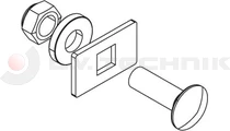 Fixing kit for lateral aluminium bar