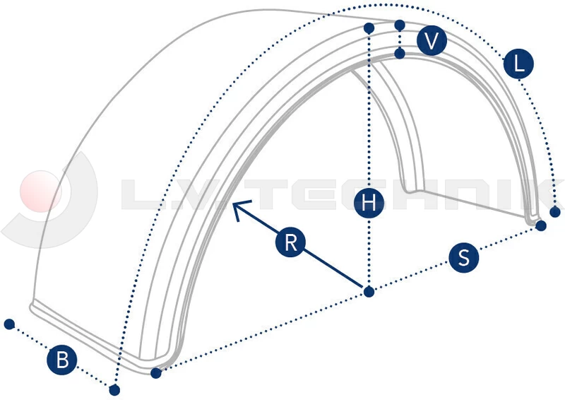 Sárvédő 55.1000.15 fehér peremmel