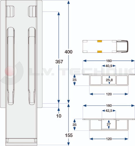 Kinnegrip rakonca K20 400, középső