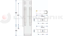 Kinnegrip rakonca K20 400, hátsó, bal