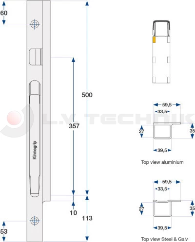 Kinnegrip rakonca K20 500, bal, első