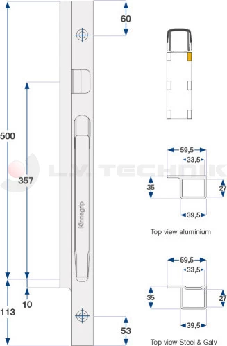 Kinnegrip rakonca K20 500, jobb, első