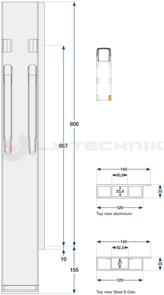 Kinnegrip rakonca K20 800 hátsó jobb