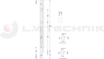 Kinnegrip rakonca K20 800 mm két záras első bal