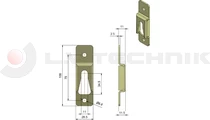 Kinnegrip zár csapos ellendarab acél szegecselhető