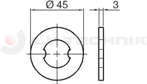 Billenő gömb 95mm-hez alátét 2 hornyos