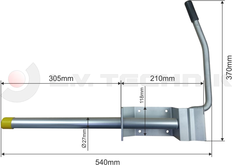 Ajtókitámasztó L=532mm Schmitz
