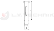 Pillar 400 mm rear right ALU