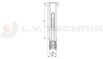 Pillar 400 mm rear left ALU