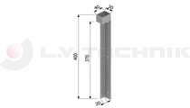Angle bracket 400mm left-hand