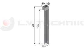 Angle bracket 400mm left-hand