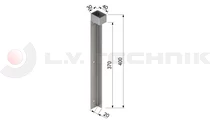Angle bracket 400mm right-hand