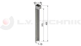Angle bracket 400mm right-hand