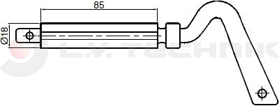 Single fluted locking pin 60mm