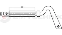 Billenő gömb 60mm-hez csap 1 hornyos