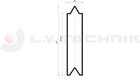 Alu profile 100x25 3300mm