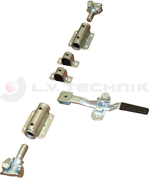 Zinc plated door gear for tube Ø34