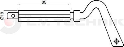 Twin fluted locking pin 60mm