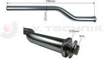 Bent mudguard support tube M14