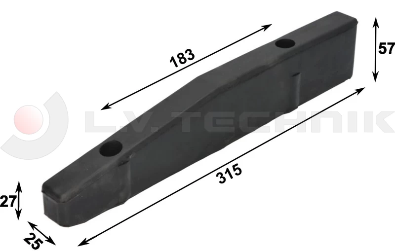Ütközőgumi 315x25x55 2 furat Krone