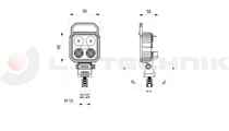 Work light LED 90X90mm