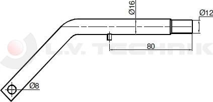 Tipper ball 50mm horizontal pin 12/16mm