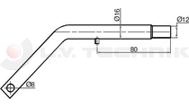 Tipper ball 50mm horizontal pin 12/16mm