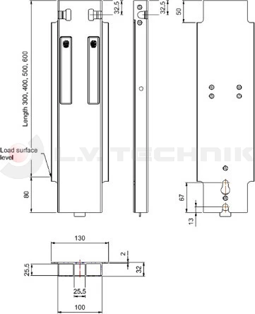 Kinnegrip K15 alu rakonca 400 középső