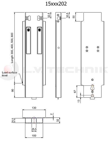 Kinnegrip K15 alu rakonca 400 középső