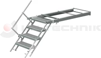 Folding step 4 step with handrail