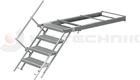 Folding step 4 step with handrail