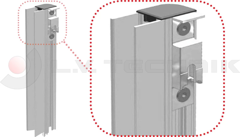 Zár 400mm csapos ellendarab IT bal