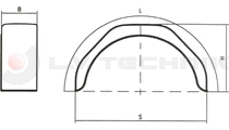 Mudguard 23.800.13/12 flattop