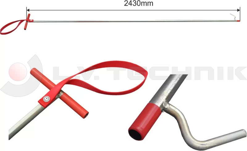 Tarpaulin pulling rod 2430mm