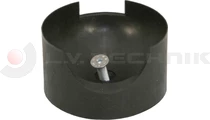 Tipper ball 80mm horizontal plastic inlay