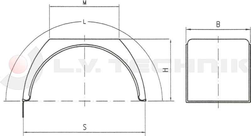 Mudguard 28.890.15 flat top