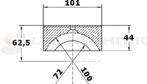 Billenő gömb 100mm-hez műanyag betét zsírzógombos