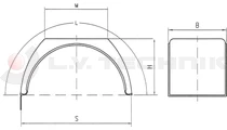 Mudguard 51.1005.17 flat top