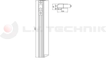 Zár 400mm csapos ellendarab IT jobb