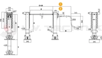 Landing gear kit - 800/855 compensating foot ATLAS 24