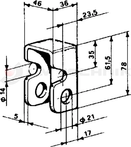 Tipper hinge support heavy