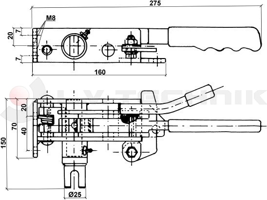 Curtain tensioner cutted right