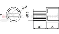 Tensioner plug 34mm cutted