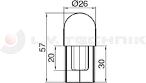 Tensioner end fitting 27mm