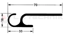 Ponyvafeszítő-fix ellendarab 3150 mm