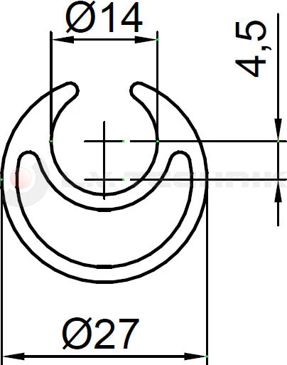 Ponyvafeszítő-cső 3,3 m dia 27 mm